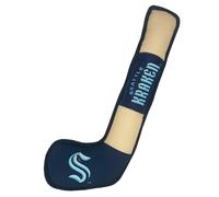 Pets First Dog Squeak Toy - NHL Seattle Kraken Hockey Stick Pet Juguete con chirrido interior. Toy duro con forma de hockey para perros y gatos. Logo