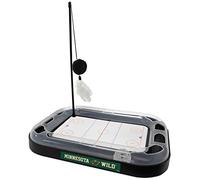 Pets FIrst Juguete rascador para gatos NHL Minnesota Wild Hockey Field Cat Scratcher Tiy con campana interactiva de pelota para gatos en pistas. Juguete para gatos 5 en 1