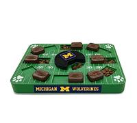 Pets First NCAA Michigan Wolverines - Juguete de Rompecabezas para Perros, Juguete Interactivo para Perros, Juguete de alimentación Lenta