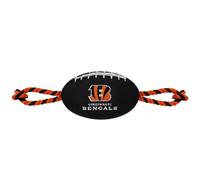 Pets First NFL Cincinnati Bengals Dental Dog Tug Tug con chirrido. Pet Juguete Dough For Healthy Fun Tie Dentitud y Limpieza del equipo de los diente