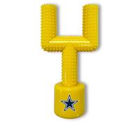 Pets First NFL Dallas Cowboys con sabor a tocino Post Dog Chew Toy. Raza medio dental dental duradera indestructible