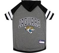 Pets First NFL Jacksonville Jaguars - Sudadera con Capucha para Perros y Gatos, con Licencia de fútbol Americano de la NFL, Talla L, Camiseta Deportiva con Capucha para Mascotas