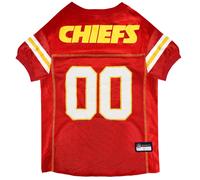 Pets First NFL Kansas City Chiefs Dog Jersey - tamao grande. Jersey premium Dog & Cat para fanticos del ftbol