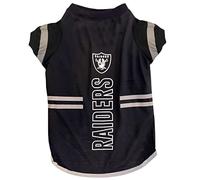 Pets First NFL Las Vegas Raiders - Camiseta deportiva duradera para mascotas, 3 tamaños, traje de mascota de la NFL, camiseta reflectante en los colores del equipo, camiseta genial de fútbol americano