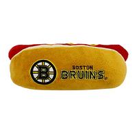Pets First NHL Boston Bruins Hot Dog - Juguete chirriante para Perros y Gatos - Juguete de Peluche más Lindo para Perros y Gatos con chirriador Interior y Hermoso Nombre/Logotipo del Equipo de Hockey