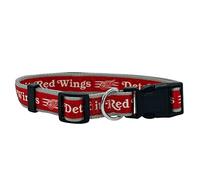 Pets First NHL Detroit - Collar de alas Rojas para Perros y Gatos, Mediano, Ajustable, Lindo y Elegante. El Mejor Collar para fanáticos del Hockey