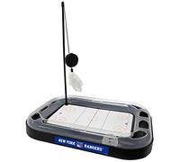 Pets First NHL New York Rangers - Juguete rascador para gatos de campo de hockey con campana interactiva para gatos en pistas, juguete 5 en 1