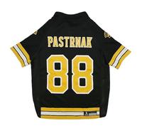 Pets First NHLPA David Pastrnak - Camiseta de malla para perros y gatos, Boston Bruins Pasta-88, talla L, con licencia con tu jugador favorito del equipo de hockey
