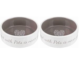 Pet's Home Cuenco de cerámica para Mascotas (Paquete de 2)
