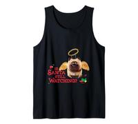 Pets ¿Papá Noel Sigue Viendo Fun Holiday? Camiseta sin Mangas