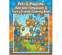 Pets & Playtime: Adorable Companions & Furry Friends: Cute Animal Coloring Book for Kids Ages 3-8 Featuring Puppies, Kittens, Bunnies, and Fun Pet Adventures for Relaxation, Creativity, and Learning