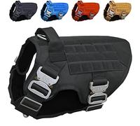 Pets ProMax - Arnés táctico para Perros con 4 Hebillas de Metal [Chaleco Impermeable para Perros K9 arnés táctico para Perros con Molle], arnés Resistente para Perros Grandes (Mediano M, Negro)
