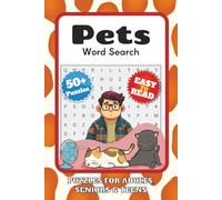 Pets Word Search Puzzle Book: Word Searches with Easy to Read Print about Pets, Animals, Critters and More | 6x9 inches, 110 pages | 50+ Puzzles ... Gift for Vacantions, Holiday and Free Times