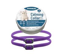 Pets4Luv Collar calmante para Gatos - Collares calmantes a feromonas - Anti ansiedad para Gatos de Talla pequeña, Media y Grande - Ajustable e Impermeable, 100% Natural, Paquete de 2 Violetas
