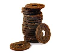 PetSafe - Anillos de Golosina para Perros Busy Buddy, Anillos de Repuesto para Masticar, Golosinas para Juguetes de Perros, Sabor a Cuero Crudo Higiene Dental Perros, Talla C