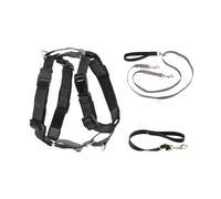 PetSafe Arnés 3 en 1 con Correa de Control de Dos Puntos, arnés sin tirones, pequeño, Negro, Ajustable