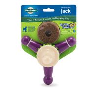 PetSafe Busy Buddy Jack - Juguete interactivo para perros con golosinas - Ayuda a limpiar los dientes - Goma con aroma a vainilla para masticador