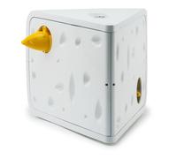 PetSafe Cheese - Juguete Automático para Gatos - Juego Interactivo con Ratón Sorpresa y Temporizador para Sesiones Aleatorias - Pilas