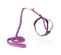 PetSafe Come with Me Kitty - Arnés y Correa elástica, arnés para Gatos, Mediano, Rosa Polvoriento/borgoña