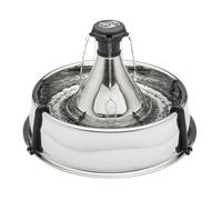 PetSafe Drinkwell - Fuente de Agua para Animales 360° de Acero Inoxidable - Capacidad 3.8L, 5 chorros líquidos en Cascada Ajustables, Filtro de Carbono para Agua de Calidad