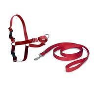 PetSafe Easy Walk - Arnés para Perros pequeños, medianos o Grandes, Correa de 1,8 m, Talla M, Color Rojo