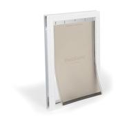 PetSafe Staywell, Puerta de Aluminio para Perros y Gatos, Puerta de Entrada y Salida, Gatera, Panel de Cierre Resistente Incluido, Aislante, Fácil de Instalar, L: Máx. 45 kg