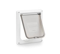 Puerta interior para gatos PetSafe: Puerta para mascotas con solapa de dos v as y privacidad tintada para arenero o comedero, cerradura incorpora