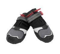 Kurgo Blaze Cross Dog - Zapatos para Perros para Todo el Año, Protectores de Patas para Perros, Resistente al Agua, Reflectante, Antideslizante - Incluye 2 Zapatos - Negro/Rojo - M