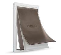 PetSafe Puerta de Aluminio para Mascotas para Condiciones Climáticas Extremas, Sistema con Aislamiento de 3 Aletas plasticas para Bajo Consumo, con Panel de clausura, Resistente - XL