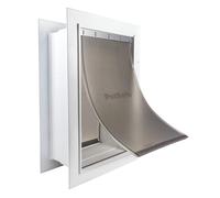 PetSafe Puerta de Entrada de Pared túnel telescópico, Grande, para Mascotas de hasta 100 Libras, Color Blanco, Fabricada en los Estados Unidos, Cloruro de polivinilo, L (Pack of 1)