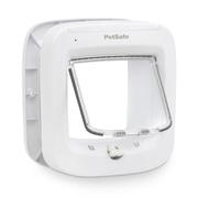 PetSafe Puerta para Gatos de Microchip - Gatera Interior o Exterior - Acceso RFID Multusuario para hasta 40 Mascotas - 4 Modos de Cierre, Impermeable, Instalación Simple - Blanco