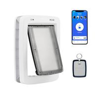 PetSafe SmartDoor - Puerta para Perros y Gatos Inteligente, Gatera de Entrada y Salida Selectiva, Funciona con App, Control por Smartphone, Horario Personalizable, Compatible con Varias Mascotas - L