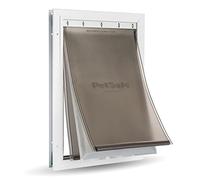 PetSafe Puerta de Aluminio para Mascotas para Condiciones Climáticas Extremas, Sistema con Aislamiento de 3 Aletas plasticas para Bajo Consumo, con Panel de clausura, Resistente - XL