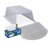 PetSafe ScoopFree - Caja de arena para gatos con autolimpieza automtica y paquete de accesorios, incluye forros para contenedores de basura para