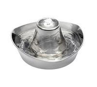 PetSafe Seaside - Fuente para Mascotas de Acero Inoxidable, Capacidad para 1,8 litros de Agua, Diseño Silenco, Agua Filtrada, Fomenta su Hidratación
