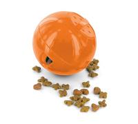 PetSafe Slimcat - Juguete Dispensador de Comida para Gatos, Bola Dispensadora, Juego Interactivo para Gatos, Juguete Relleno de Golosinas - Naranja