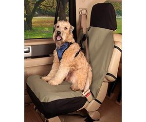 PetSafe Solvit - Funda de Asiento de Cubo, se Adapta a Coches, Camiones, minivans y SUV, protección de área Impermeable, Protector de Asiento Duradero para vehículo, Color marrón