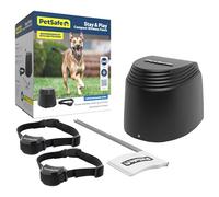 PetSafe Stay & Play - Valla inalámbrica compacta para 2 Perros, Pantalla LCD para Ajustar el límite Circular, asegurar hasta 3/4 de área de Acres, Uso para Todas Tus Mascotas, Sistema portátil