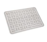 PetSafe Tapete para arena para gatos, atrapa arena de cristal y arcilla, fácil de limpiar, tamaño grande, gris (ZAC00-16816)