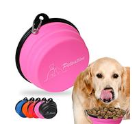 PETSATION - Cuenco Plegable para Perro [El Original] - Cuenco de Viaje, Bebedero y Cuenco para Agua para Perros -Ideal para Viajes, Paseos y Uso Diario - Ligero e Compacto (Rosa, 2 x 350 ml)