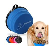 PETSATION - Cuenco Plegable para Perro [El Original] - Cuenco de Viaje, Bebedero y Cuenco para Agua para Perros -Ideal para Viajes, Paseos y Uso Diario - Ligero e Compacto (Azul, 1000 ml)