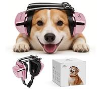 PetsEar Orejeras para perro para protección contra el ruido, 29 dB NRR, alivio de la ansiedad, ajustables y ligeras, reducción de ruido de mascotas, para fuegos artificiales, tormentas eléctricas