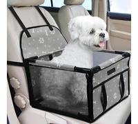 PetsHome Asiento de coche plegable para perro, asiento elevador de coche para cachorros, impermeable, transpirable, bolsa de viaje Oxford con 12 tubos de PVC para perros pequeños a medianos, cachorros