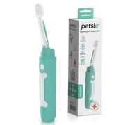 petsie Cepillo de dientes para perro, mediano, tecnología electrolítica innovadora, mejora la salud bucal y el mal aliento, sin vibraciones y cepillo de limpieza silencioso de dientes, no necesita