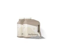 PetSnowy Arena aglutinante para gatos, control de olores, ahorro de arena, desodorizante, antibacteriana, bajo polvo, arena mineral para gatos, compatible con bandeja de arena para gatos
