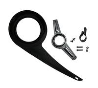 PETSOLA 1 Cubierta Cadena Bicicleta Protector Placa Cubrecarter Metal PP Impermeable Diseño Simple Práctico para Viajes Repuestos Uso Urbano Bicicleta, Negro + Hebilla de Cola