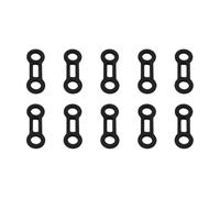 PETSOLA 10 Piezas Anillo Mosquetón Escalada Anillo Fijación Cuerda Rápido Seguro Accesorio de Silicona para Posicionamiento Y Detención de Cuerdas en Montañis, Negro