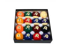 PETSOLA 16 Piezas Bolas de Billar Conjunto Americano Juego Negro Set de Mesa Resina Duradera Superficie Balanceada Consistente, TP-B112 - Bolas De Billar Importadas De Corea KR