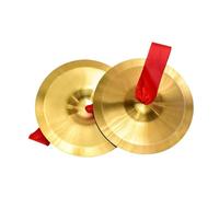 PETSOLA 2 Mini Platillos de Mano, Material Didáctico para Fiestas, Instrumentos de Percusión, Platillos de Cobre para Baile, Fiestas, Escuelas Y Escena, 19cm