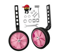 PETSOLA 2 Piezas Ruedas de Entrenamiento Bicicleta para Niños Estabilizadores Portátiles de Acero para Montaje Fácil Adecuadas para Aprendizaje de Ciclismo Ho, Rosa